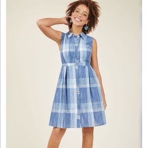 ModCloth Sleeveless Shirtdress